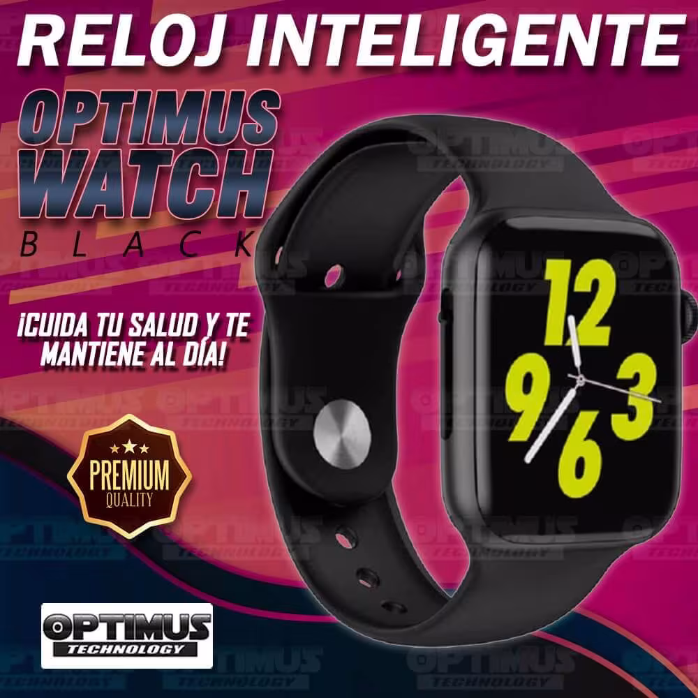 Smartwatch Reloj Inteligente OPTIMUS WATCH BLACK™ (PK W34 Iwo 10 12) Compatible Android y iPhone OPTIMUS TECHNOLOGY™ - 2