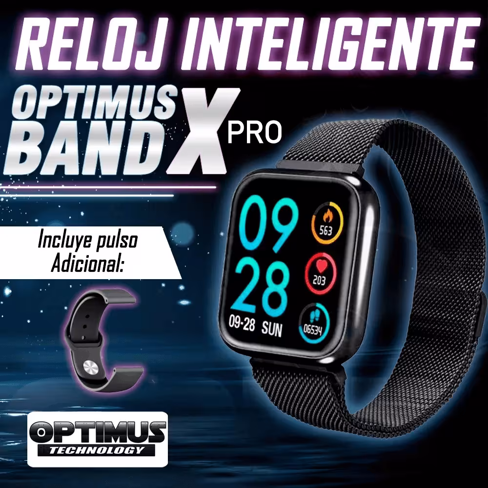 Smartwatch Reloj Inteligente OPTIMUS BAND X PRO™ (Smartwatch p70) Compatible Android IOS | OPTIMUS TECHNOLOGY™ | OPTBXPRO |