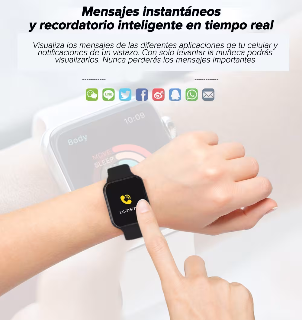 Smartwatch Reloj Inteligente OPTIMUS WATCH BLACK™ (PK W34 Iwo 10 12) Compatible Android y iPhone OPTIMUS TECHNOLOGY™ - 7