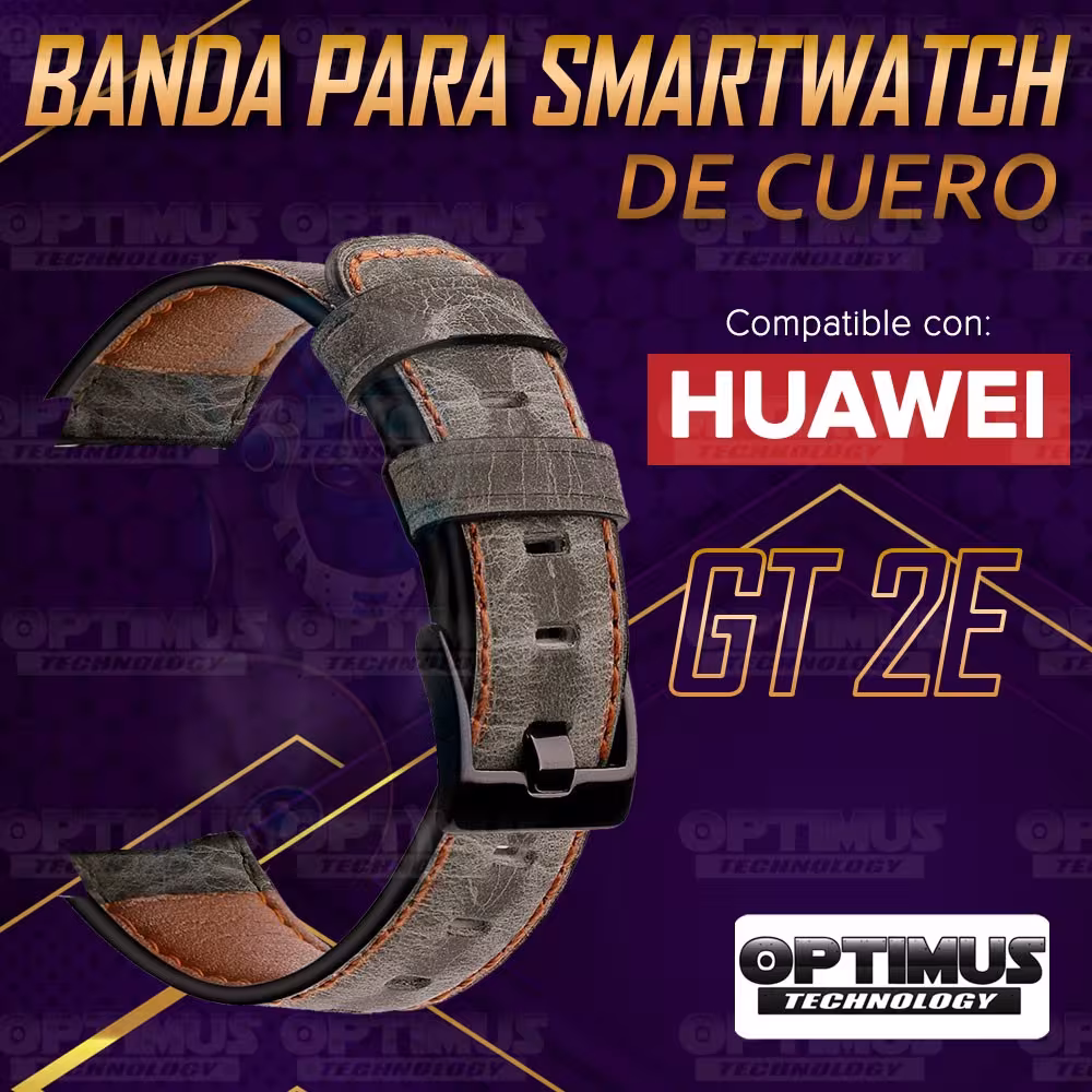 Vidrio Templado Cerámico Y Correa de cuero Smartwatch Reloj Inteligente Huawei Gt2E
