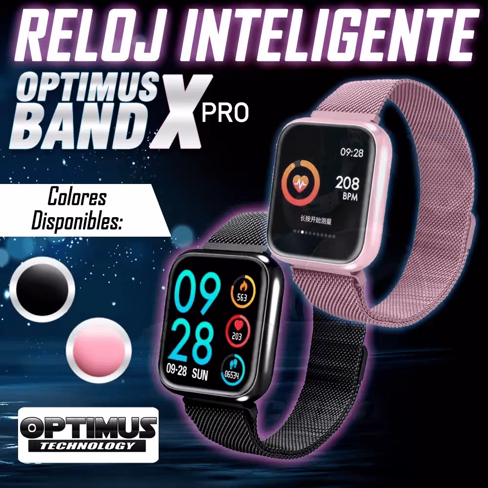 Smartwatch Reloj Inteligente OPTIMUS BAND X PRO™ (Smartwatch p70) Compatible Android IOS | OPTIMUS TECHNOLOGY™ | OPTBXPRO |