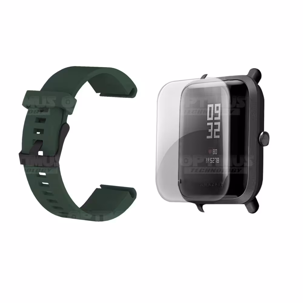 Kit Correa Pulso Y Buff Screen Para Reloj Xiaomi Amazfit Bip | OPTIMUS TECHNOLOGY™ | CRR-HP-BFF-XMI-AFB |