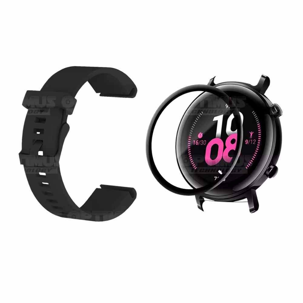Kit Manilla Correa Y Vidrio Templado Cerámico Protector Para Reloj Huawei Gt2 42mm OPTIMUS TECHNOLOGY™ - 17