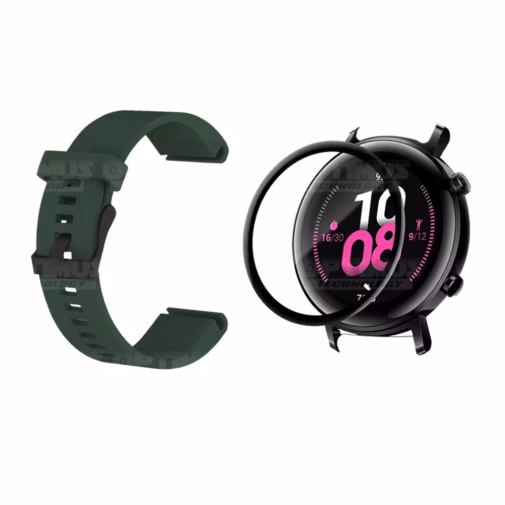 Kit Manilla Correa Y Vidrio Templado Cerámico Protector Para Reloj Huawei Gt2 42mm OPTIMUS TECHNOLOGY™ - 25