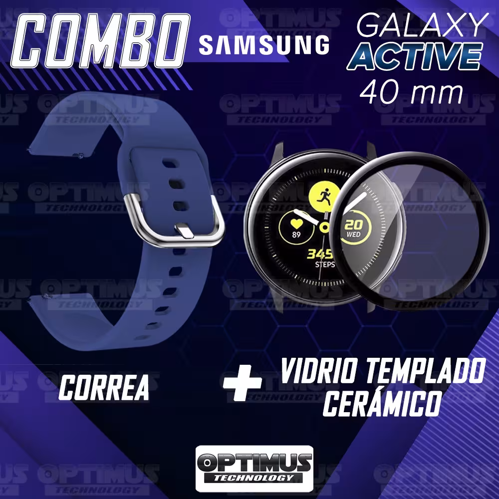 Kit Pulso Correa Y Vidrio Templado Nanoglass Protector Para Reloj Samsung Galaxy Active 40mm OPTIMUS TECHNOLOGY™ - 23