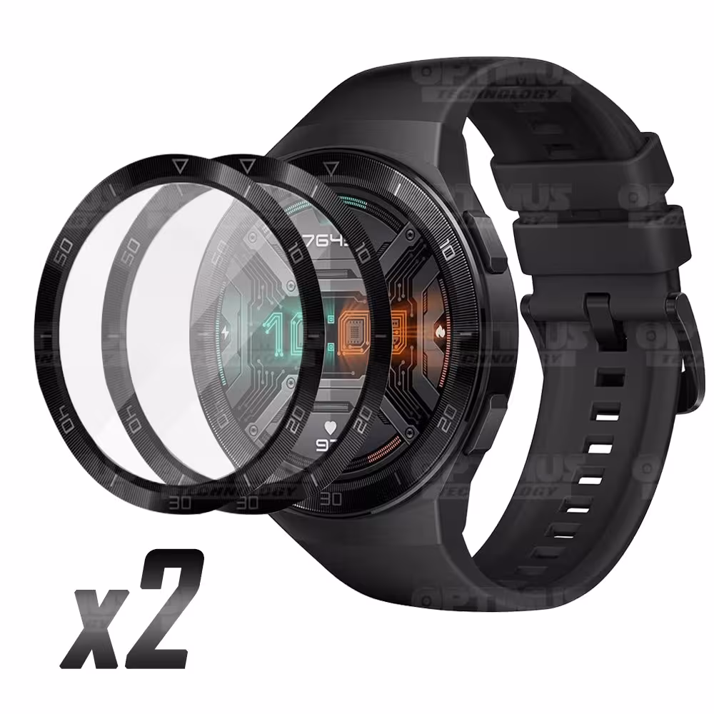 Vidrio Templado Protector Cerámico Para Reloj Smartwatch Huawei Gt2e x2 Unidades | OPTIMUS TECHNOLOGY™ | 2VTP-CR-HW-GT2E |