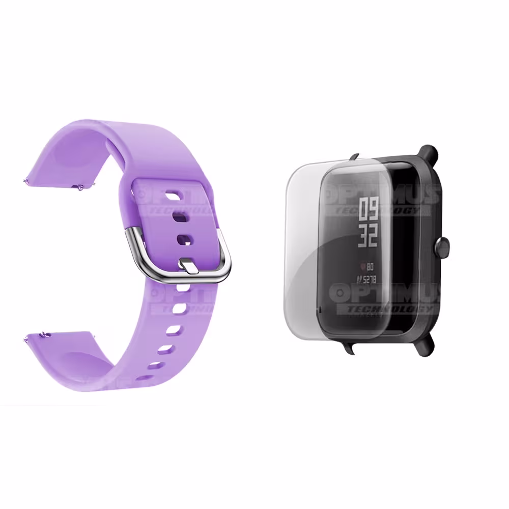 Kit Correa Manilla Banda Y Buff Screen Para Reloj Xiaomi Amazfit Bip | OPTIMUS TECHNOLOGY™ | CRR-BFF-XMI-AFB |