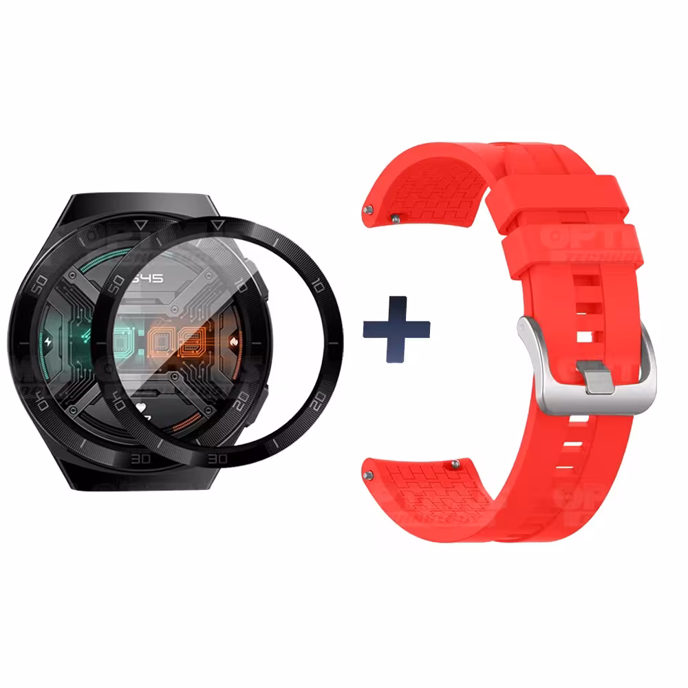 Vidrio Templado Cerámico Y Correa Smartwatch Reloj Inteligente Huawei Gt2E | OPTIMUS TECHNOLOGY™ | CRR-VTP-HW-GT2E |