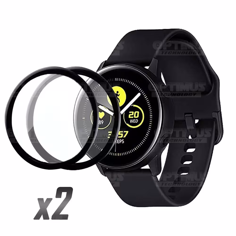 Kit 2 Unidades Vidrio Templado Protector Cerámico Para Reloj Smartwatch Samsung Galaxy Active 44mm OPTIMUS TECHNOLOGY™ - 1