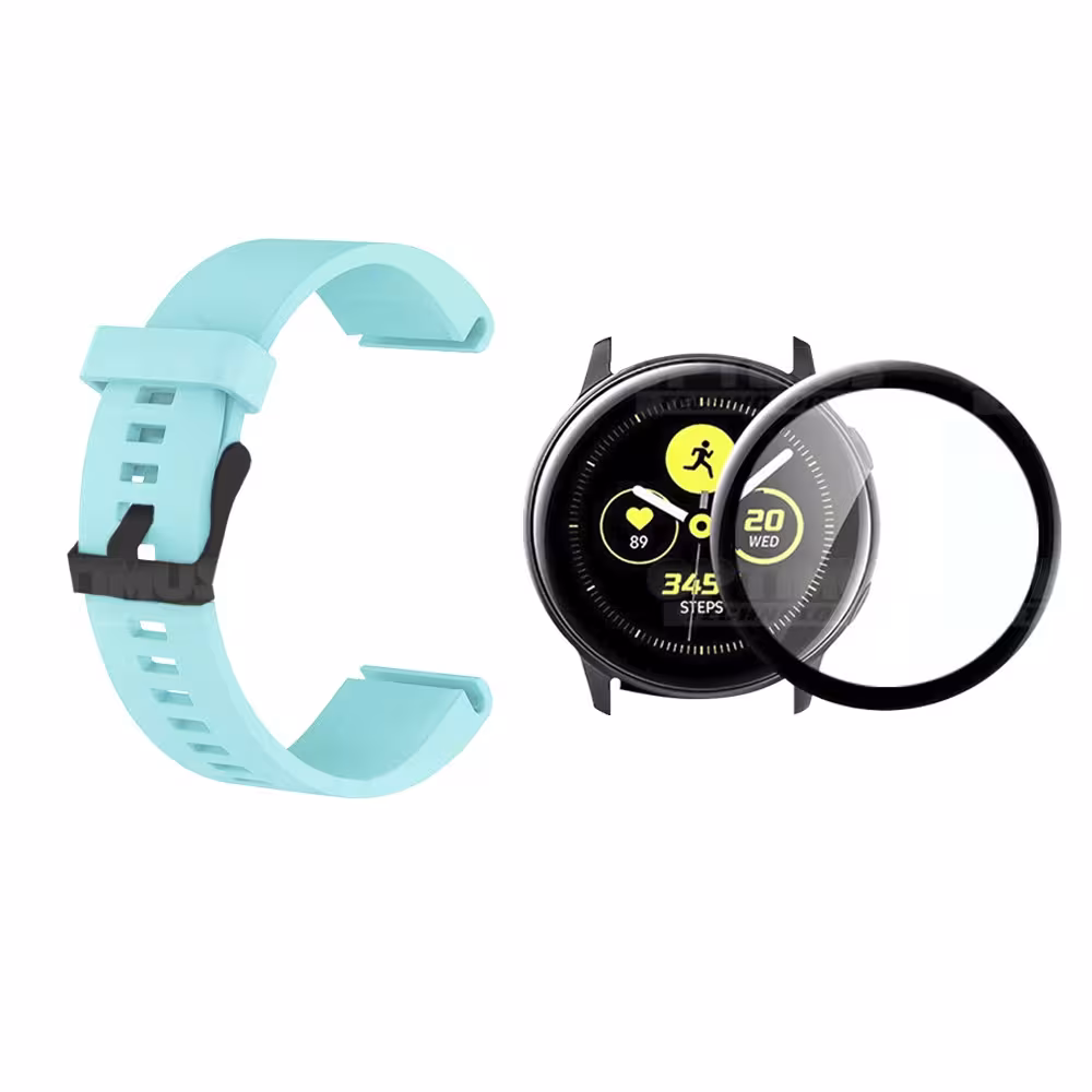Kit Manilla Correa Y Vidrio Templado Cerámico Protector Para Reloj Samsung Galaxy Active 44mm OPTIMUS TECHNOLOGY™ - 1
