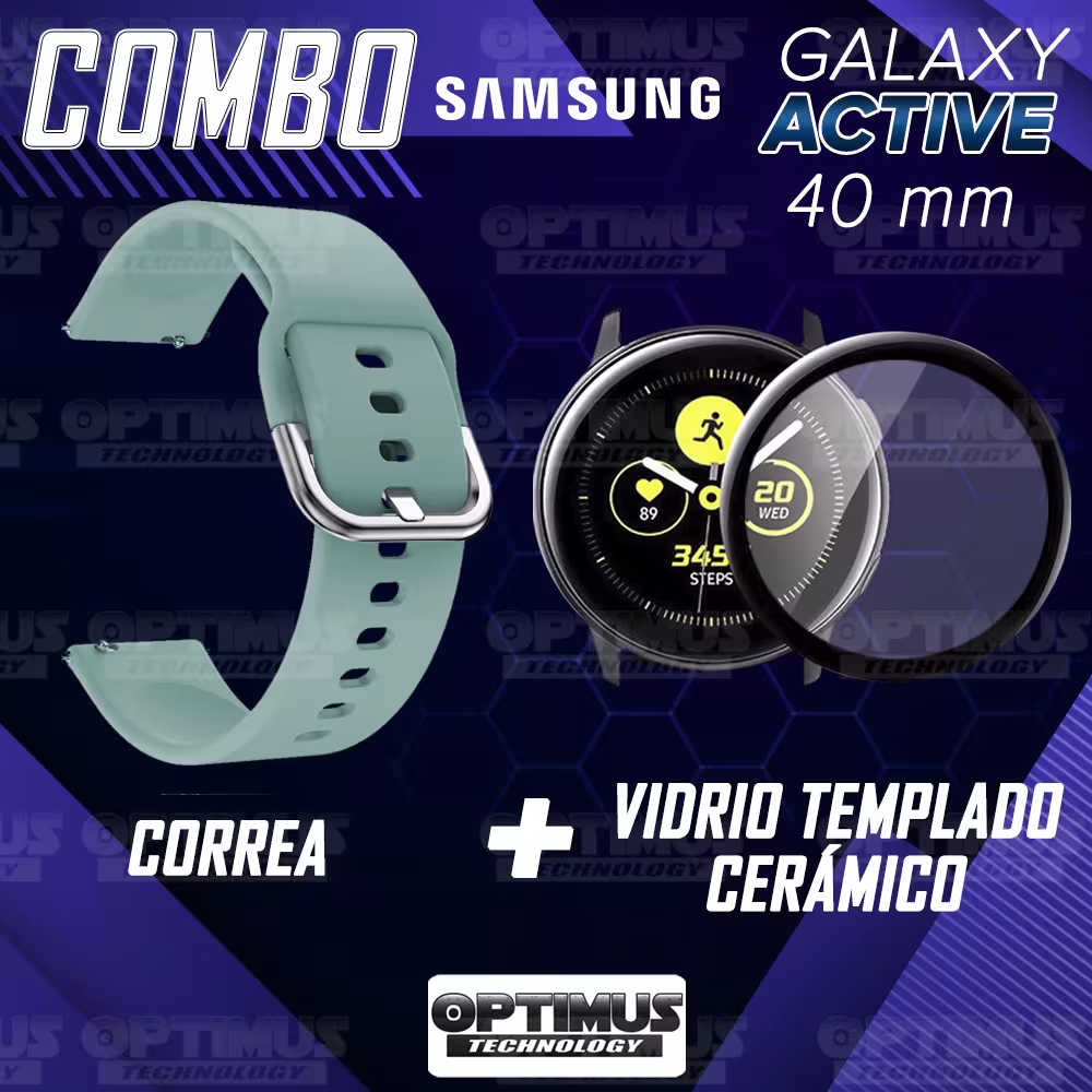 Kit Pulso Correa Y Vidrio Templado Nanoglass Protector Para Reloj Samsung Galaxy Active 40mm OPTIMUS TECHNOLOGY™ - 5