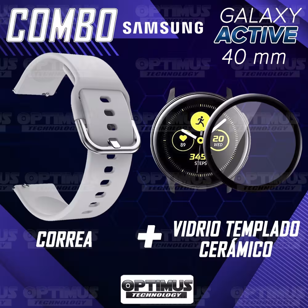 Kit Pulso Correa Y Vidrio Templado Nanoglass Protector Para Reloj Samsung Galaxy Active 40mm OPTIMUS TECHNOLOGY™ - 12