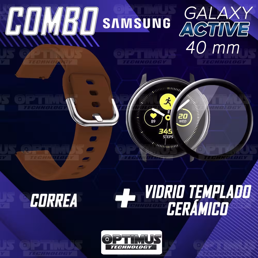 Kit Pulso Correa Y Vidrio Templado Nanoglass Protector Para Reloj Samsung Galaxy Active 40mm OPTIMUS TECHNOLOGY™ - 15