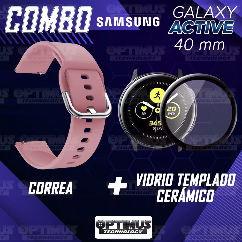 Kit Pulso Correa Y Vidrio Templado Nanoglass Protector Para Reloj Samsung Galaxy Active 40mm OPTIMUS TECHNOLOGY™ - 21