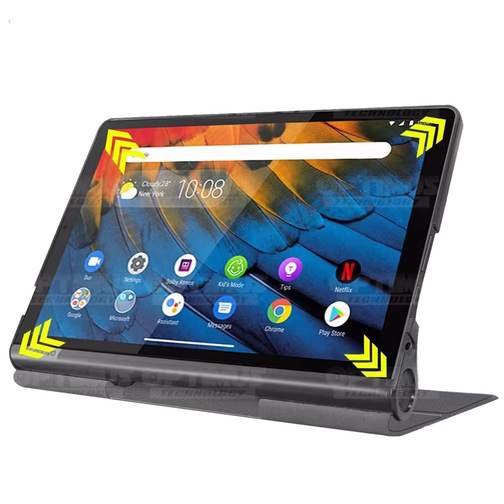 Kit Vidrio Templado y Estuche Case Acrílico y Sintético Lenovo Yoga Smart Tab Yt-x 705f OPTIMUS TECHNOLOGY™ - 27