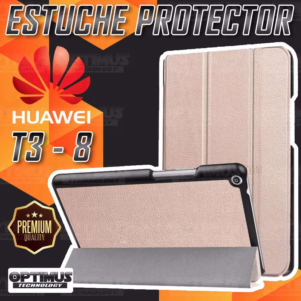Kit Vidrio Templado y Estuche Case Acrílico y Sintético Tablet Huawei T3 8 KOB-W09 | OPTIMUS TECHNOLOGY™ | KT-VTP-EST-HW-T3-8 |