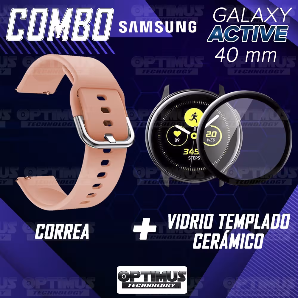 Kit Pulso Correa Y Vidrio Templado Nanoglass Protector Para Reloj Samsung Galaxy Active 40mm OPTIMUS TECHNOLOGY™ - 39