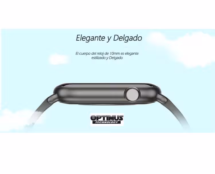 Smartwatch Reloj Inteligente OPTIMUS WATCH™ (KW37 PRO) Mide Temperatura Presión Arterial y Ritmo Cardíaco OPTIMUS TECHNOLOGY™ -