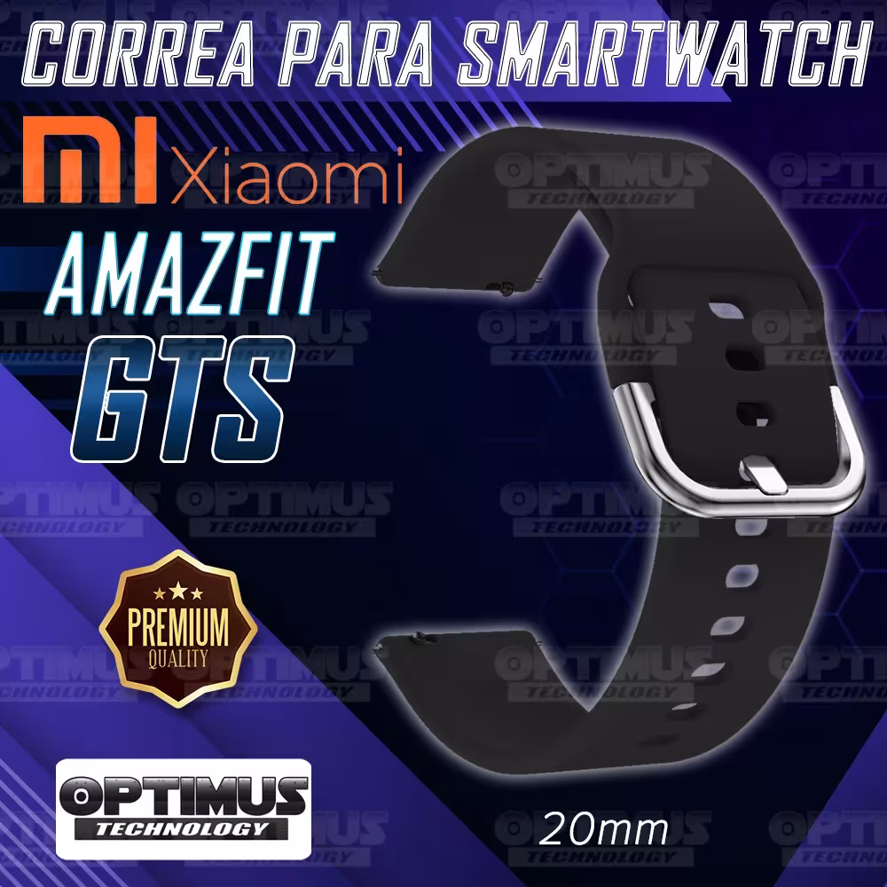 Kit Correa Pulso Y Buff Screen Para Reloj Inteligente Xiaomi Amazfit GTS | OPTIMUS TECHNOLOGY™ | CRR-BFF-XMI-AF-GTS |