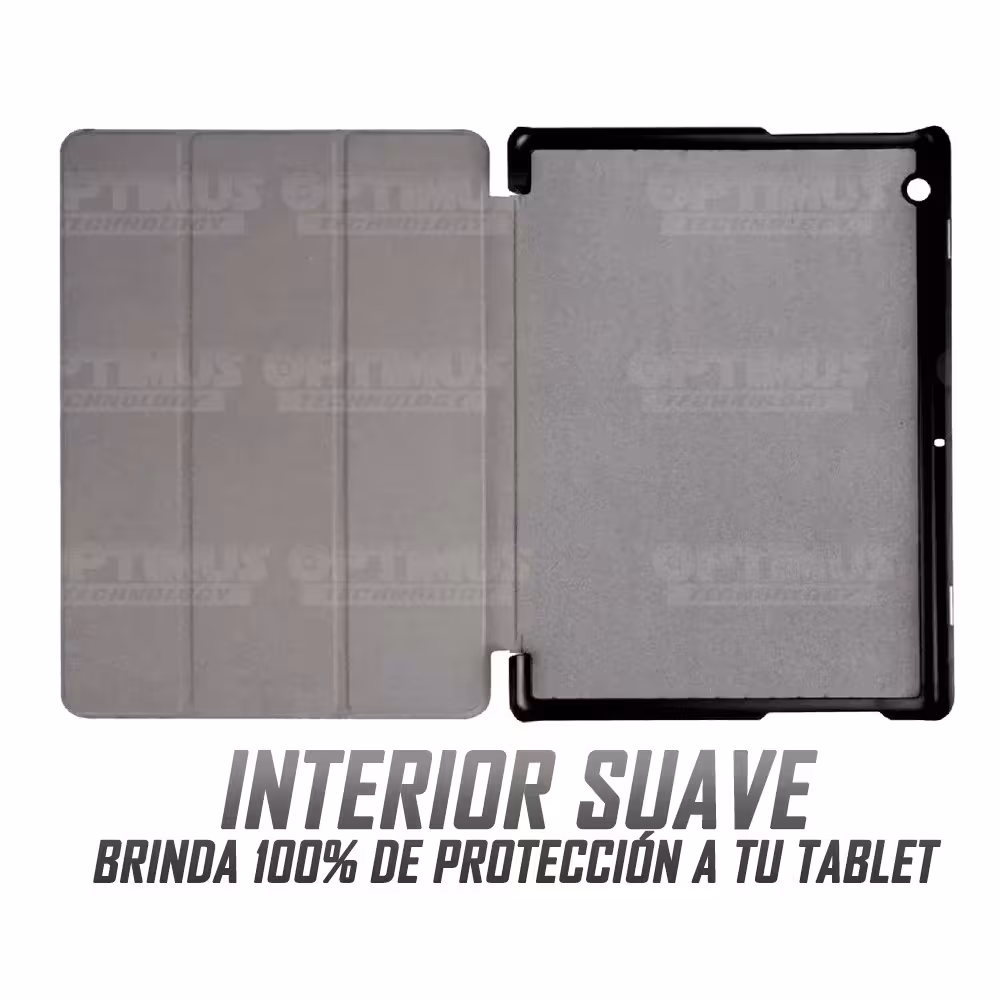 Kit Vidrio Templado y Estuche Forro Protector Acrílico y Sintético Tablet Huawei T5-10 OPTIMUS TECHNOLOGY™ - 17