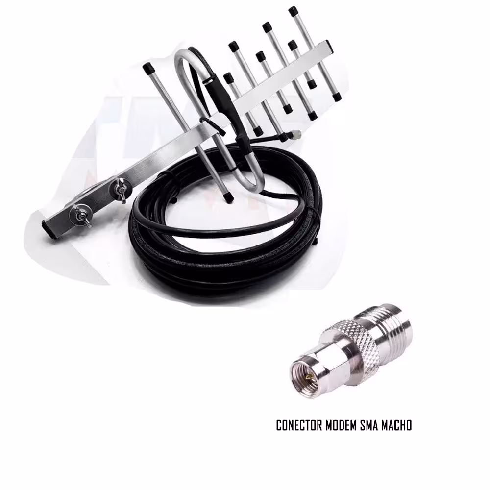 Antena Yagi Amplificadora De Señal 15 dBs | TMC MOVIL | ANT-YG15 |