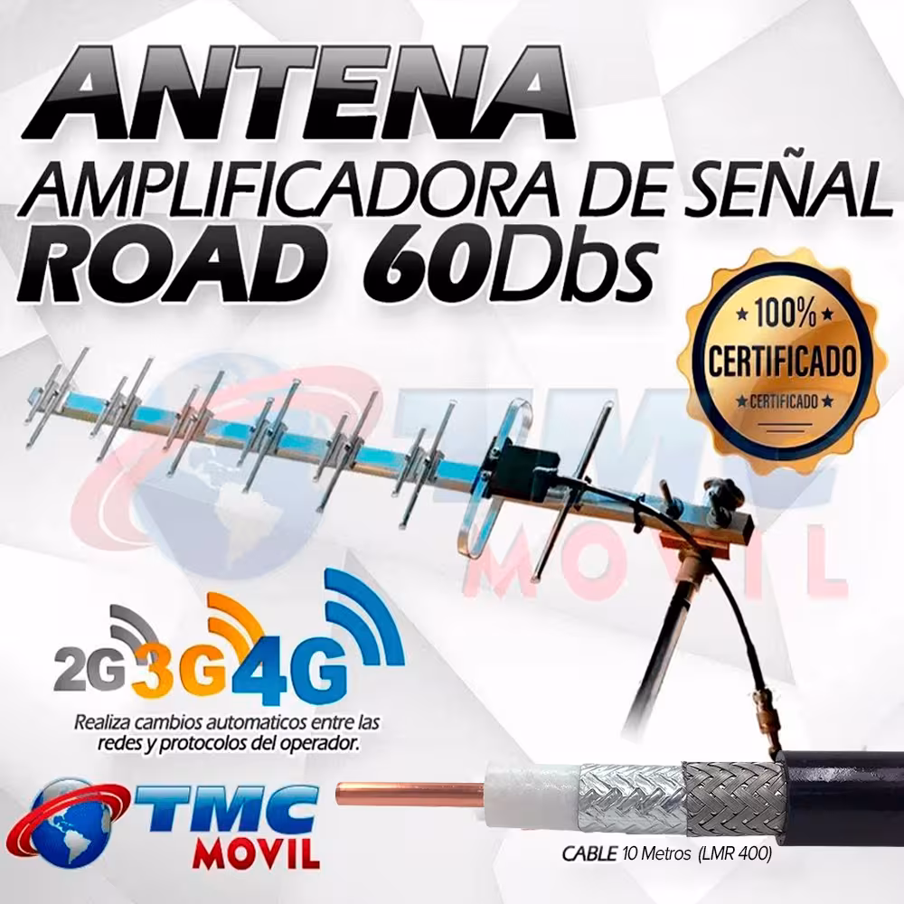 Antena Amplificadora de señal ROAD 60dBs