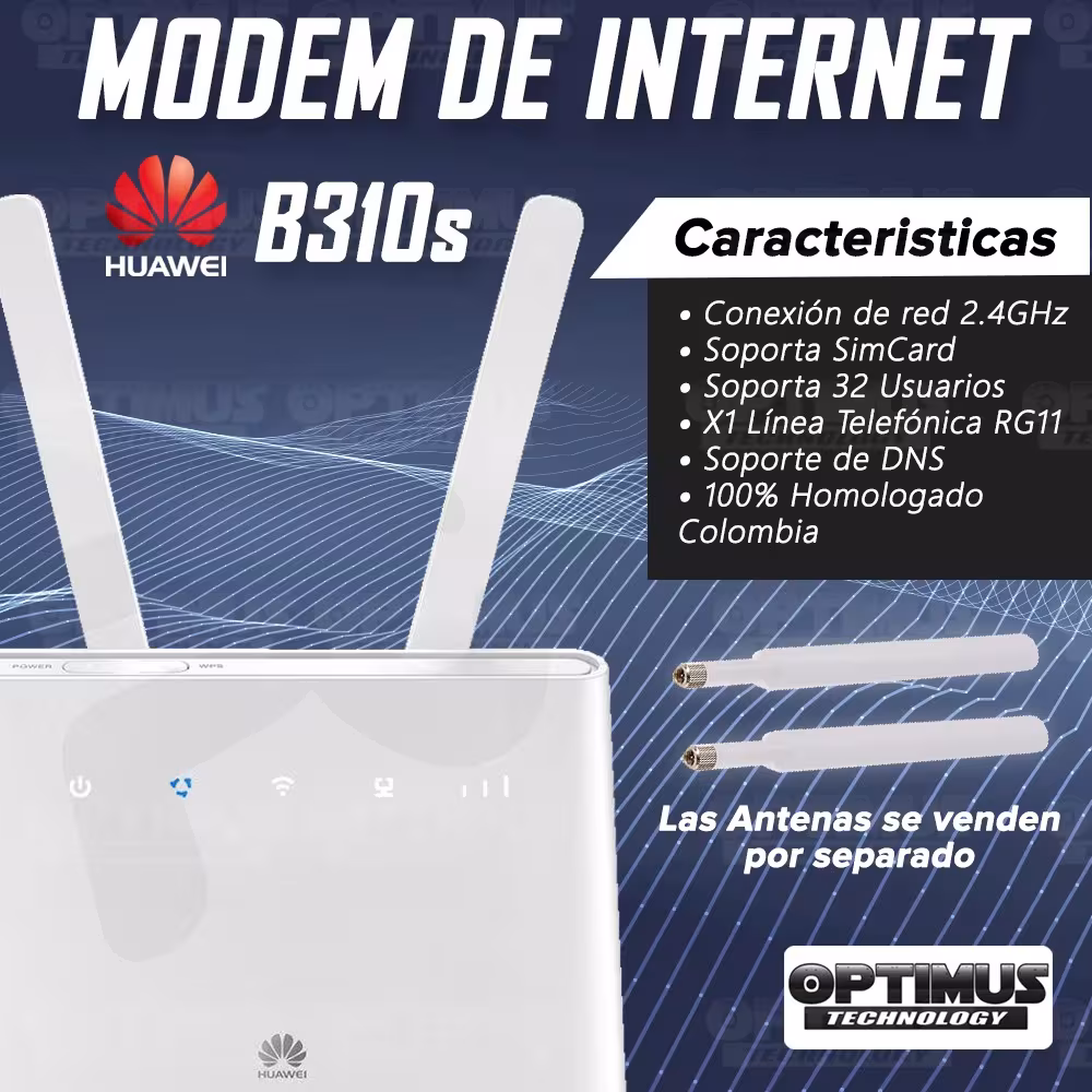 KIT Antena Amplificadora De Señal Road MiniPRO 60 Db Con Enrutador Modem Huawei B310s-518 HUAWEI COLOMBIA - 5