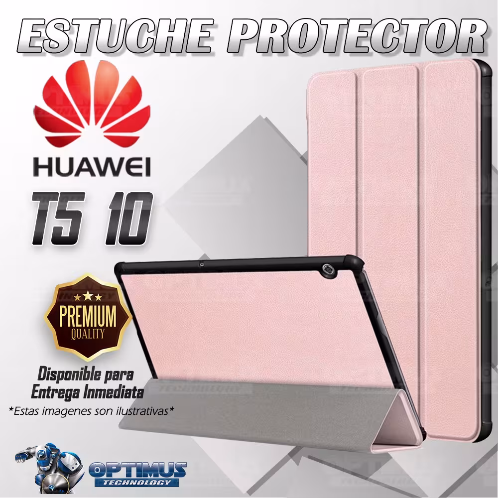 Kit Vidrio Templado y Estuche Forro Protector Acrílico y Sintético Tablet Huawei T5-10 OPTIMUS TECHNOLOGY™ - 11