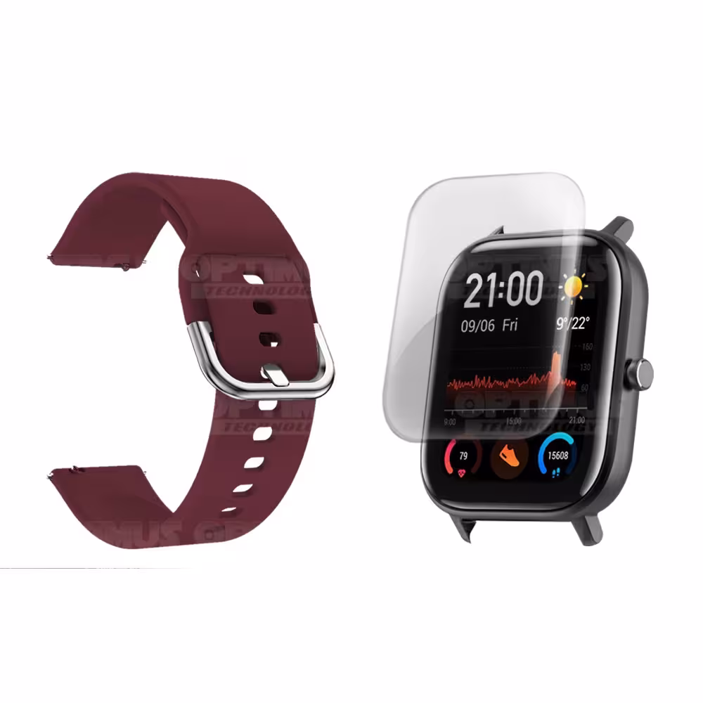 Kit Correa Pulso Y Buff Screen Para Reloj Inteligente Xiaomi Amazfit GTS | OPTIMUS TECHNOLOGY™ | CRR-BFF-XMI-AF-GTS |