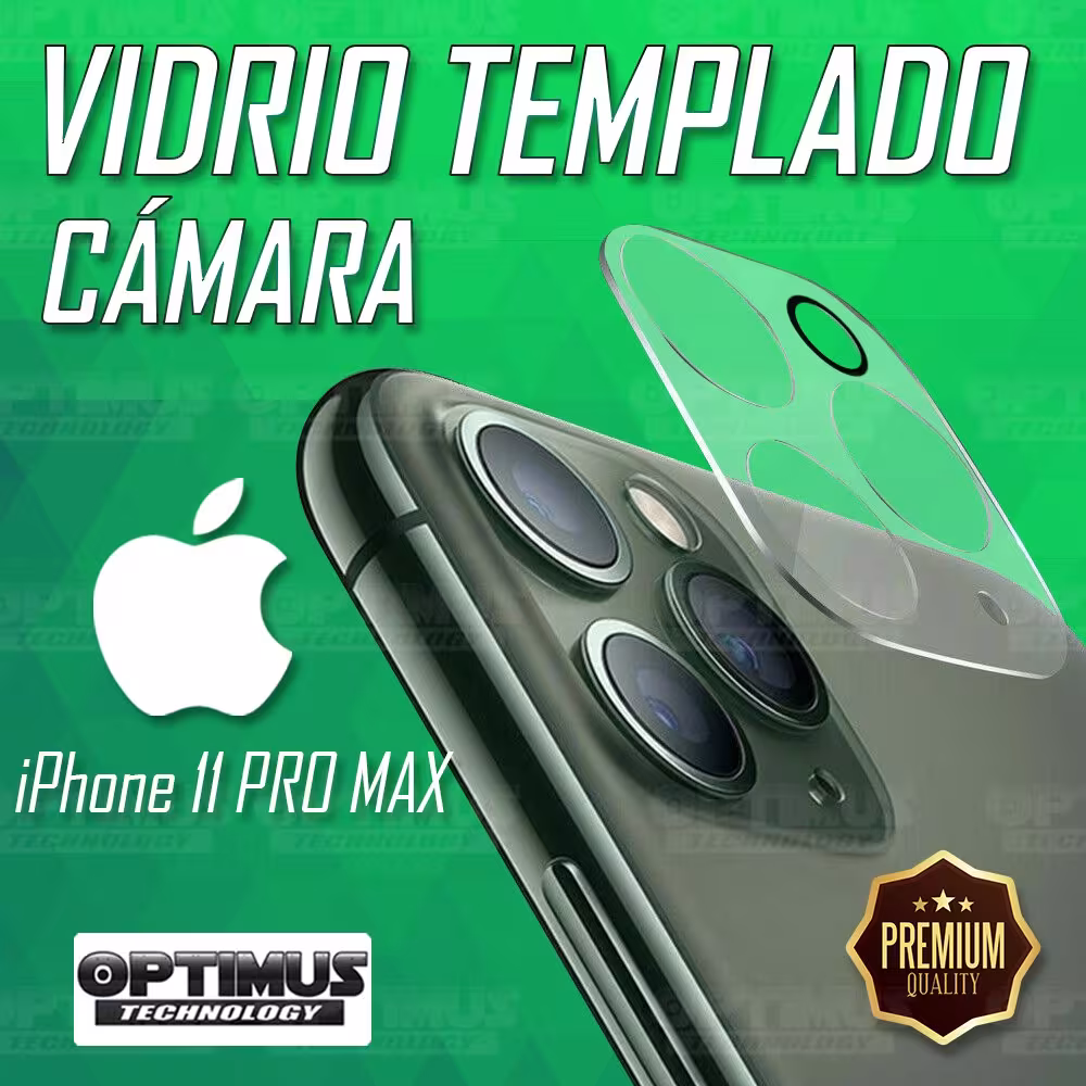 Vidrio Cristal Templado Protector de Camara Celular iPhone 11 Pro Max | OPTIMUS TECHNOLOGY™ | VTP-APP-IPH-11-PRO-MAX |