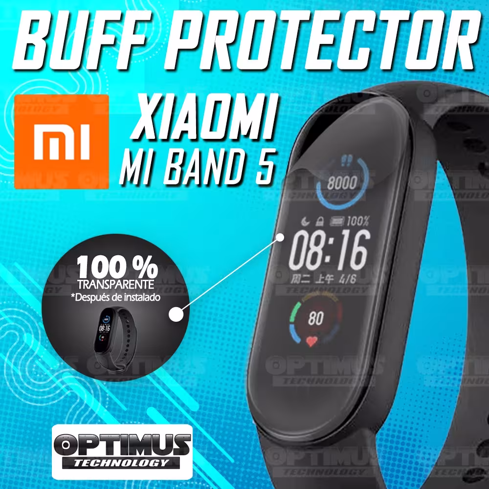 Buff Screen Protector para reloj Smartwatch Xiaomi Mi Smart Band 5 | OPTIMUS TECHNOLOGY™ | BFF-XMI-MB-5 |