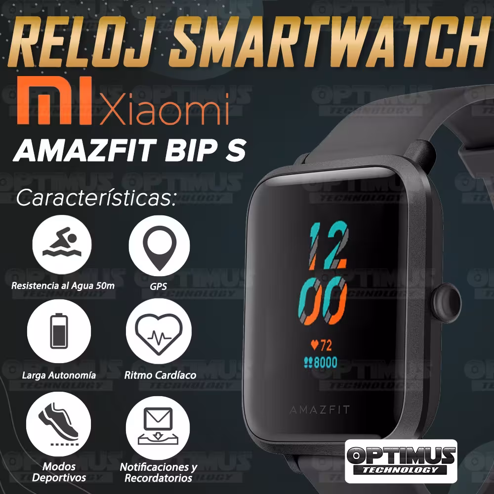 Reloj Inteligente Smartwatch Xiaomi Amazfit Bip S | XIAOMI COLOMBIA | SW-XMI-AMZ-B-S |