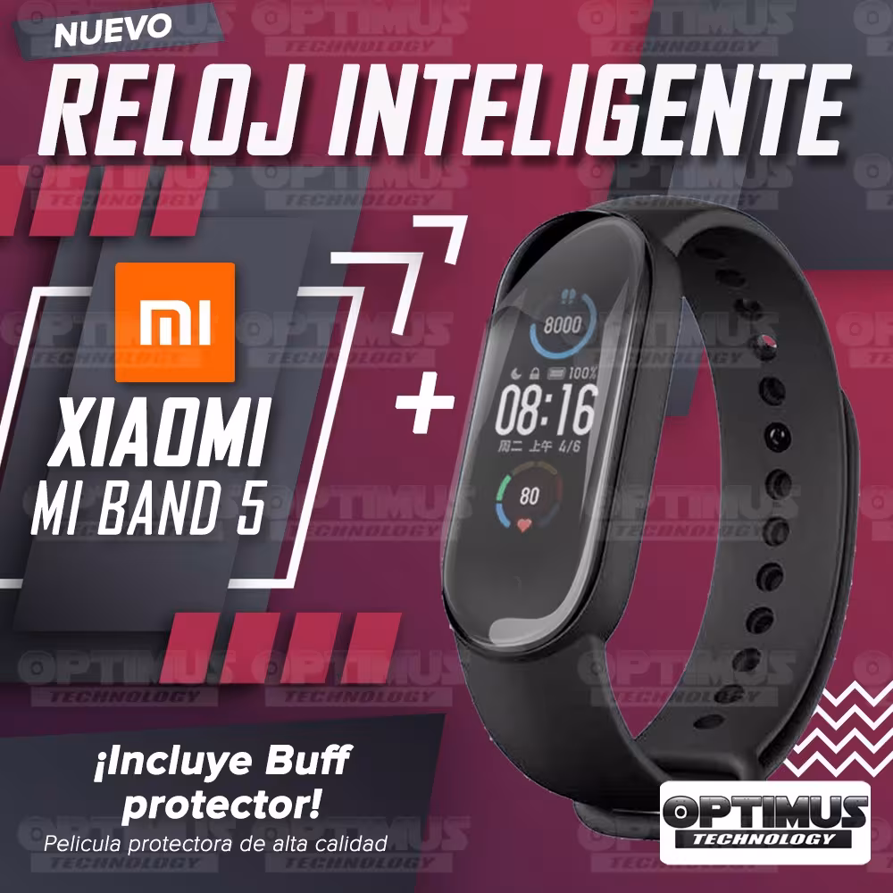 KIT Reloj Inteligente Smartwatch Xiaomi Mi Smart Band 5 y Buff Screen Protector | XIAOMI COLOMBIA | SW-BFF-XMI-MB-5 |