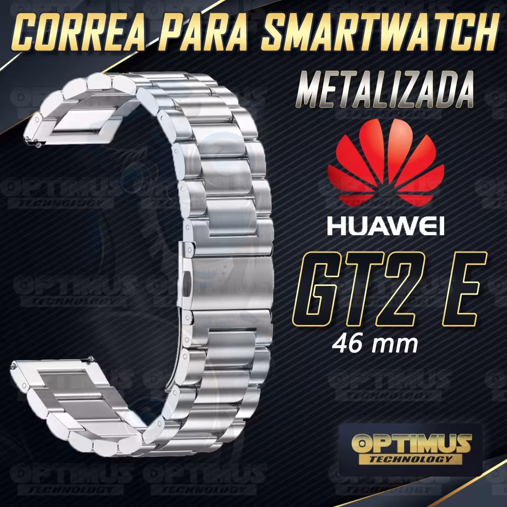 Buff Film Screen Protector Y Correa de Metal Inoxidable Smartwatch Reloj Inteligente Huawei Gt2E OPTIMUS TECHNOLOGY™ - 5