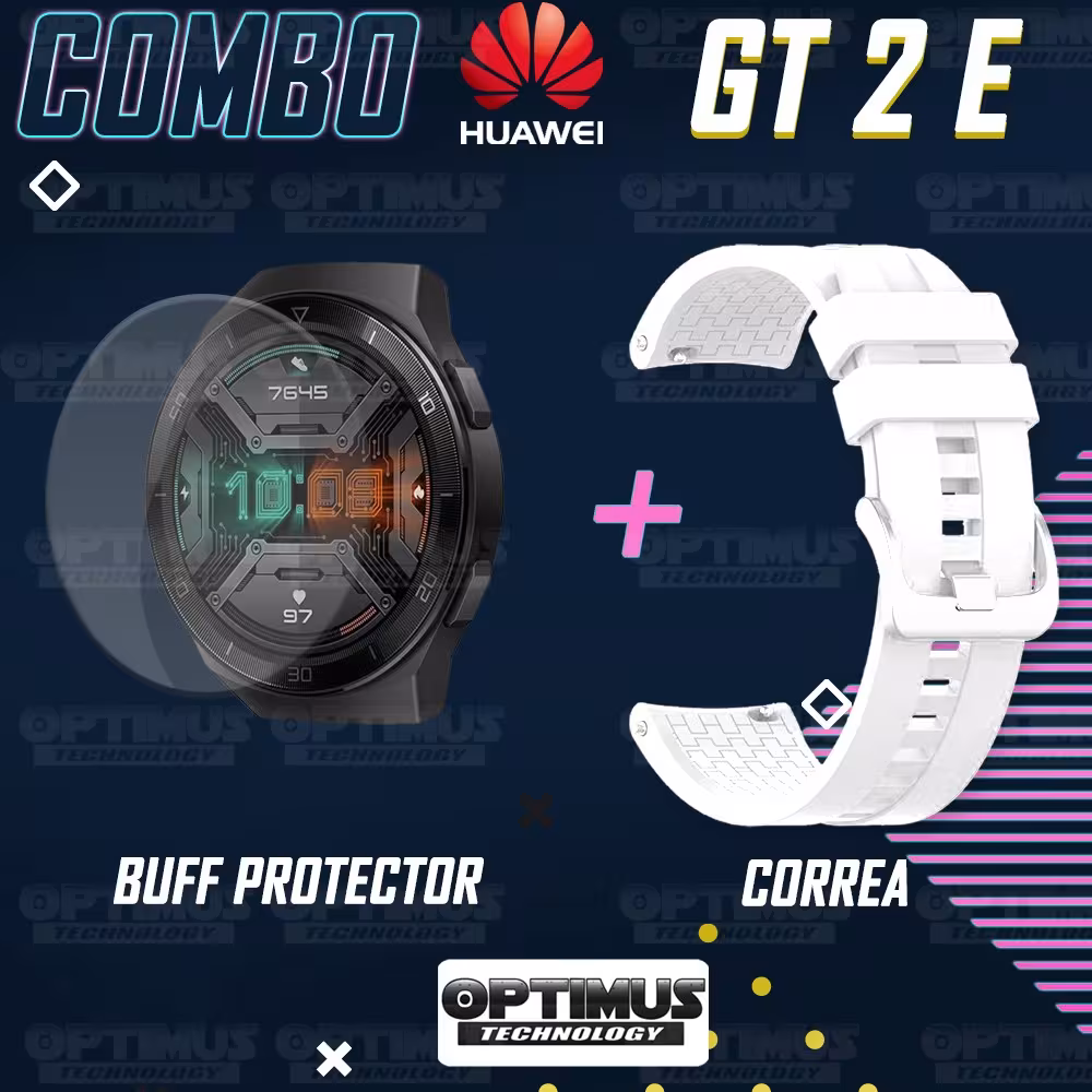 Buff Film Screen Protector Y Correa Smartwatch Reloj Inteligente Huawei Gt2E | OPTIMUS TECHNOLOGY™ | CRR-BFF-HW-GT2E |