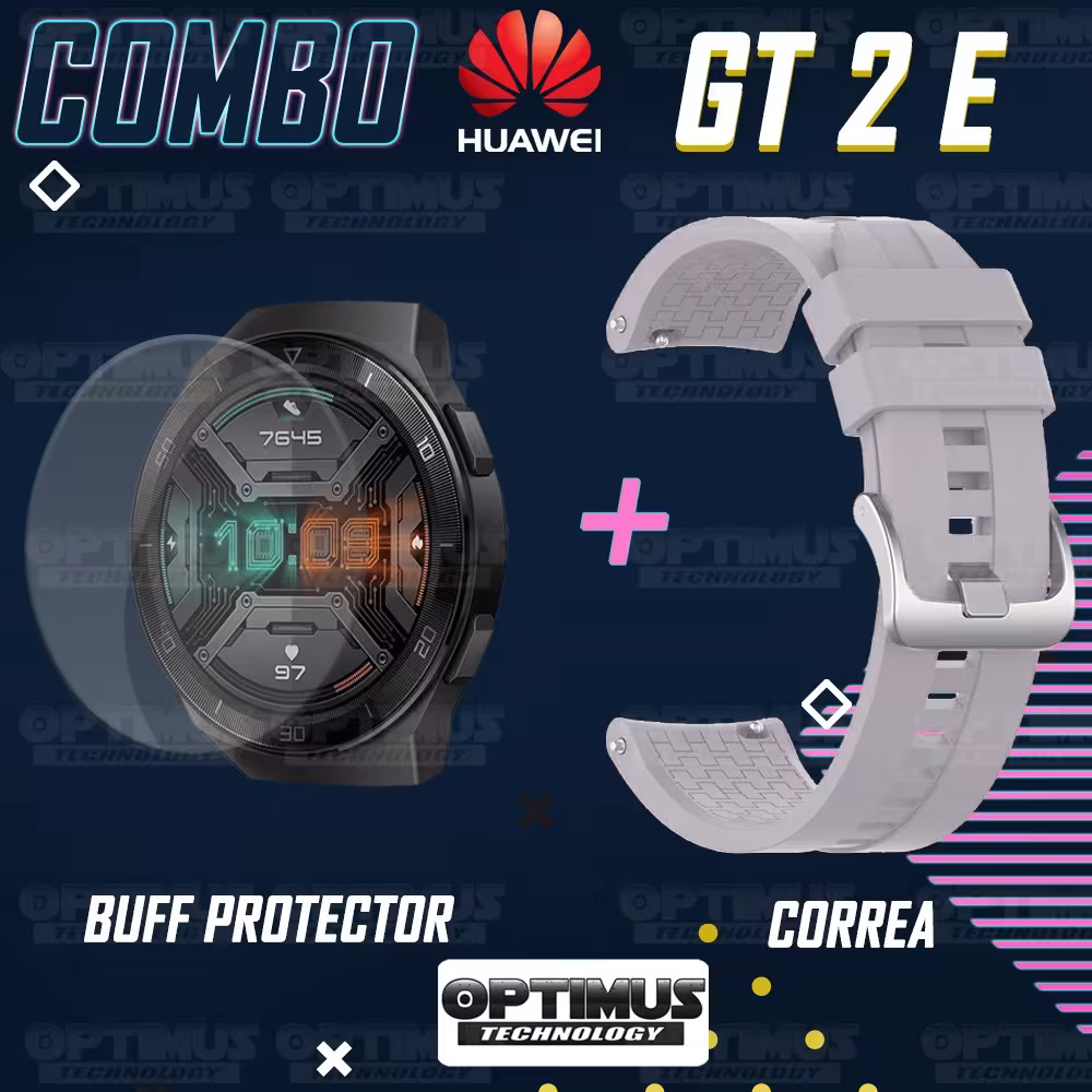Buff Film Screen Protector Y Correa Smartwatch Reloj Inteligente Huawei Gt2E | OPTIMUS TECHNOLOGY™ | CRR-BFF-HW-GT2E |