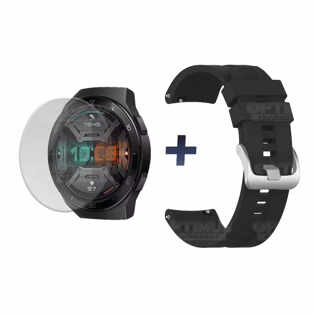 Buff Film Screen Protector Y Correa Smartwatch Reloj Inteligente Huawei Gt2E | OPTIMUS TECHNOLOGY™ | CRR-BFF-HW-GT2E |