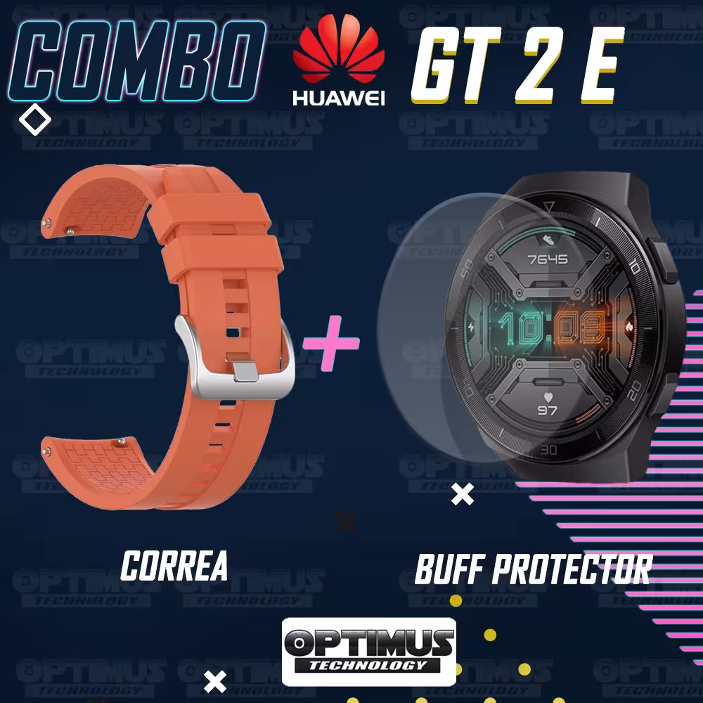 Buff Film Screen Protector Y Correa Smartwatch Reloj Inteligente Huawei Gt2E | OPTIMUS TECHNOLOGY™ | CRR-BFF-HW-GT2E |