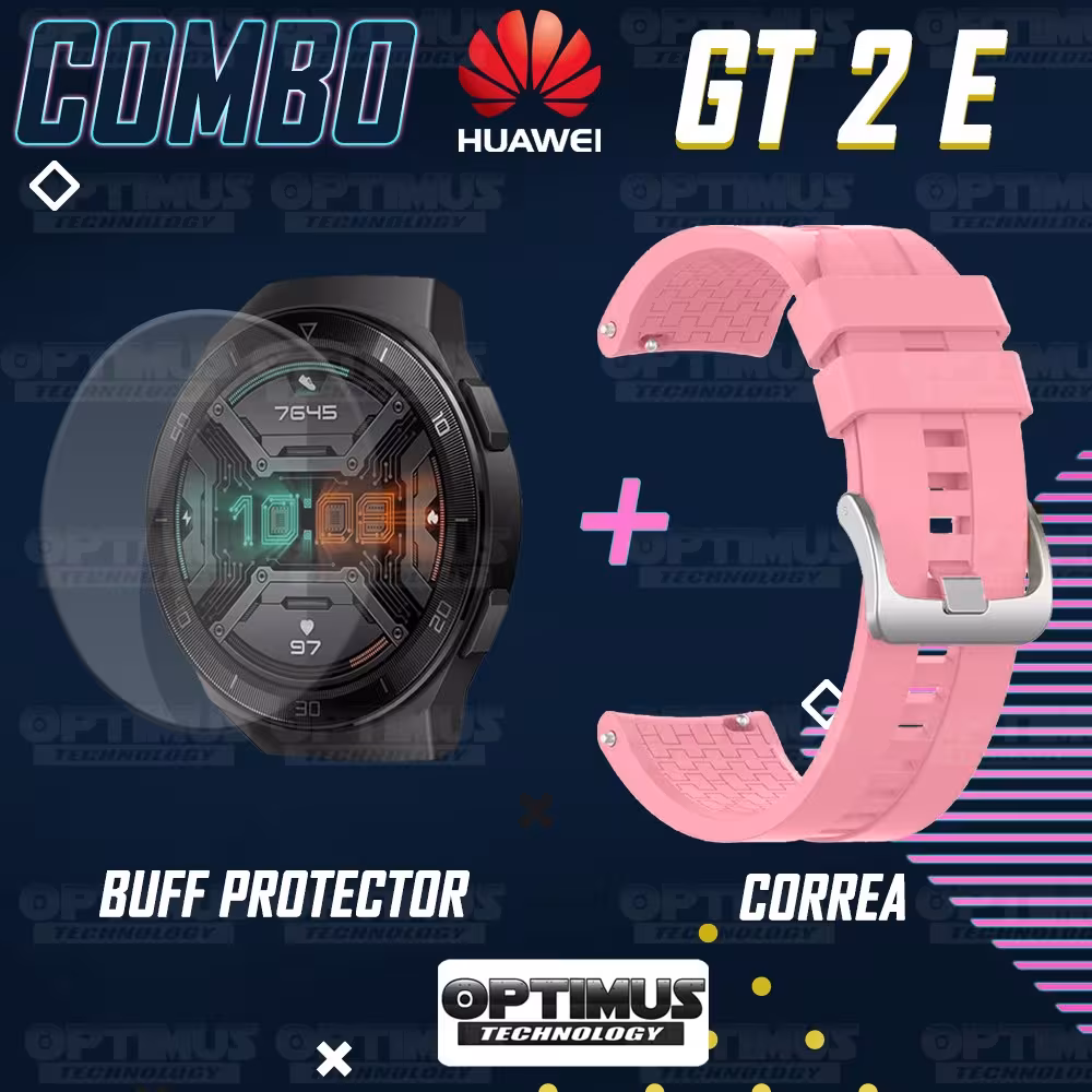 Buff Film Screen Protector Y Correa Smartwatch Reloj Inteligente Huawei Gt2E | OPTIMUS TECHNOLOGY™ | CRR-BFF-HW-GT2E |