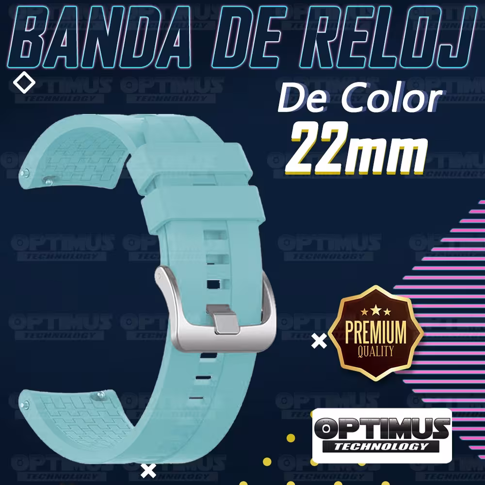 Correa Pulso de Goma 22mm (milímetros) para reloj o Smartwatch Casio Xiaomi fossil Huawei Samsung Michael Kors OPTIMUS TECHNOLOG