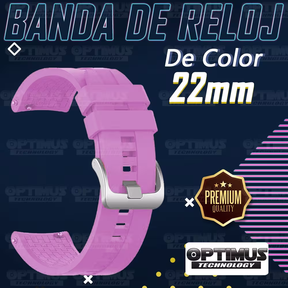 Correa Pulso de Goma 22mm (milímetros) para reloj o Smartwatch Casio Xiaomi fossil Huawei Samsung Michael Kors OPTIMUS TECHNOLOG
