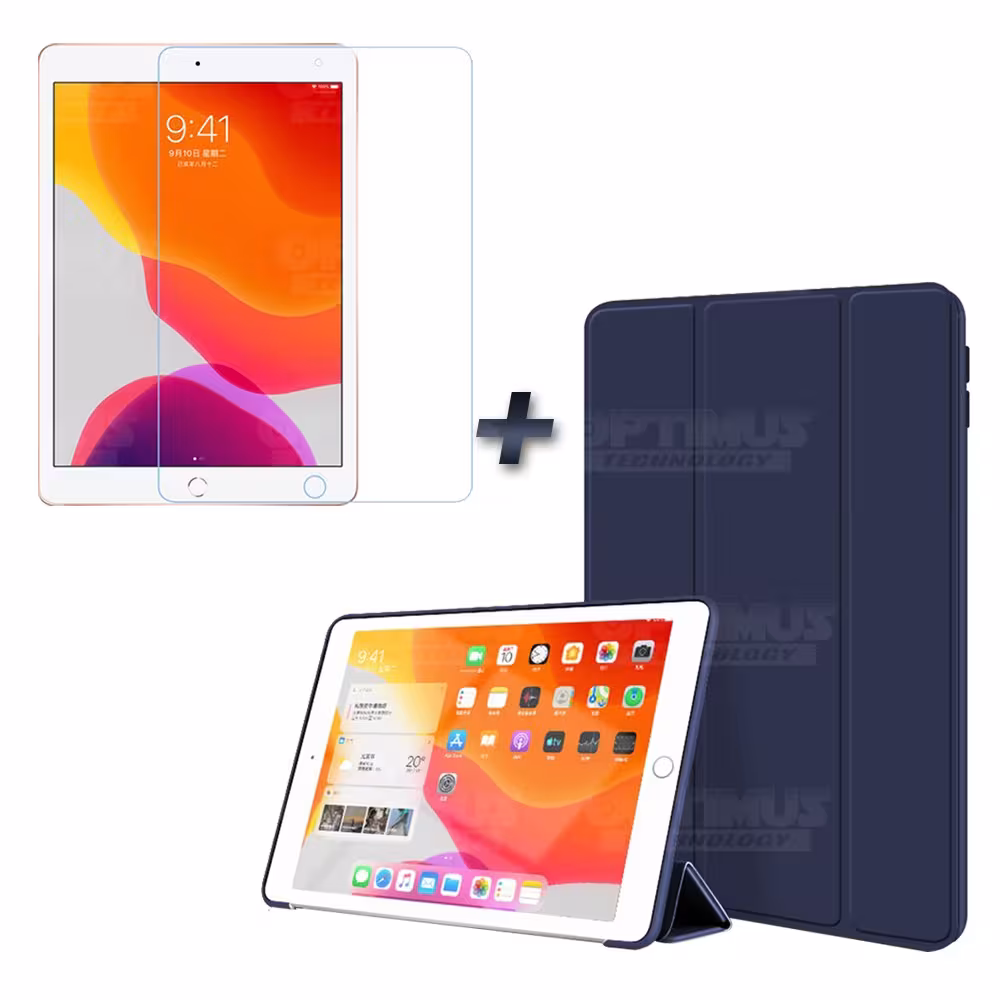 KIT Combo Vidrio Templado y Estuche Protector Case IPad 7 Generación De 10.2" | OPTIMUS TECHNOLOGY™ | KTD-EST-VTP-IP7-102 |