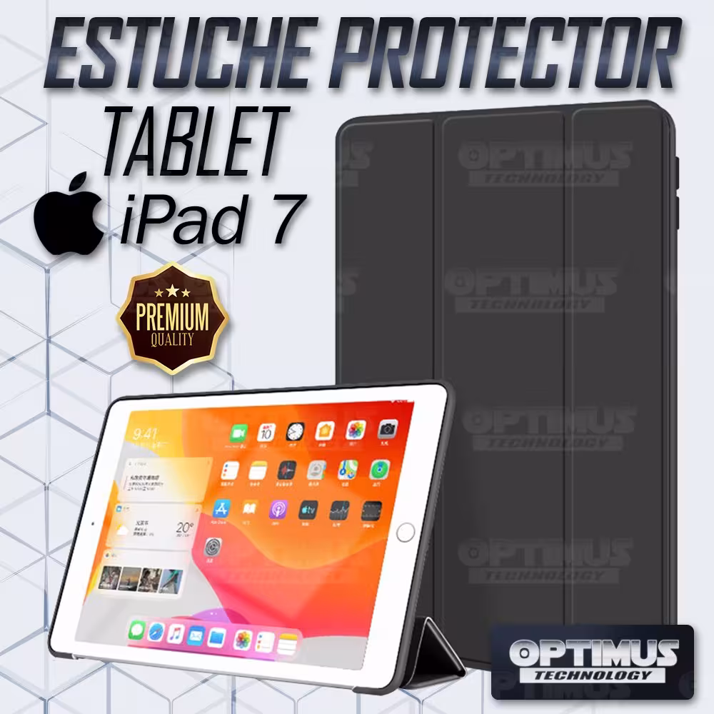 Estuche Case Forro Protector Con Tapa iPad 7 Generación de 10.2" | OPTIMUS TECHNOLOGY™ | EST-IP7-102 |