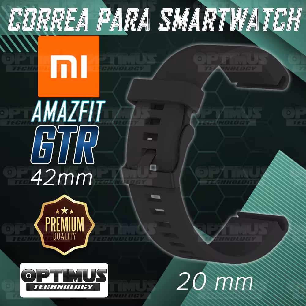 Banda Manilla Correa Reloj inteligente Xiaomi Amazfit GTR 42mm | OPTIMUS TECHNOLOGY™ | CRR-XMI-AF-GTR-42 |