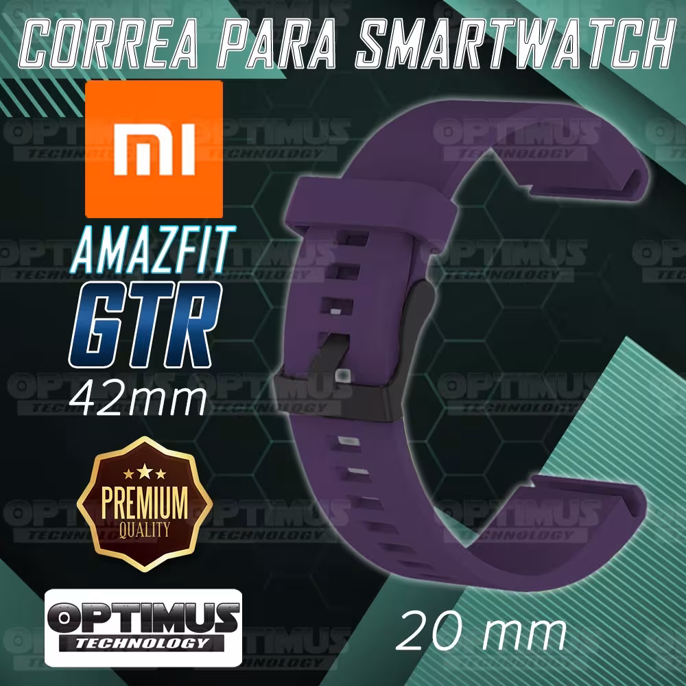 Banda Manilla Correa Reloj inteligente Xiaomi Amazfit GTR 42mm | OPTIMUS TECHNOLOGY™ | CRR-XMI-AF-GTR-42 |