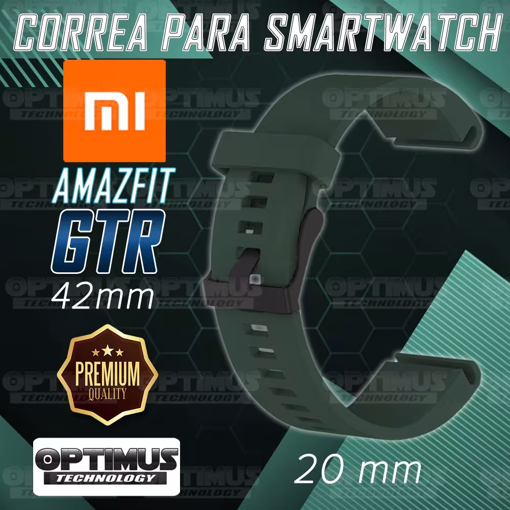 Banda Manilla Correa Reloj inteligente Xiaomi Amazfit GTR 42mm | OPTIMUS TECHNOLOGY™ | CRR-XMI-AF-GTR-42 |