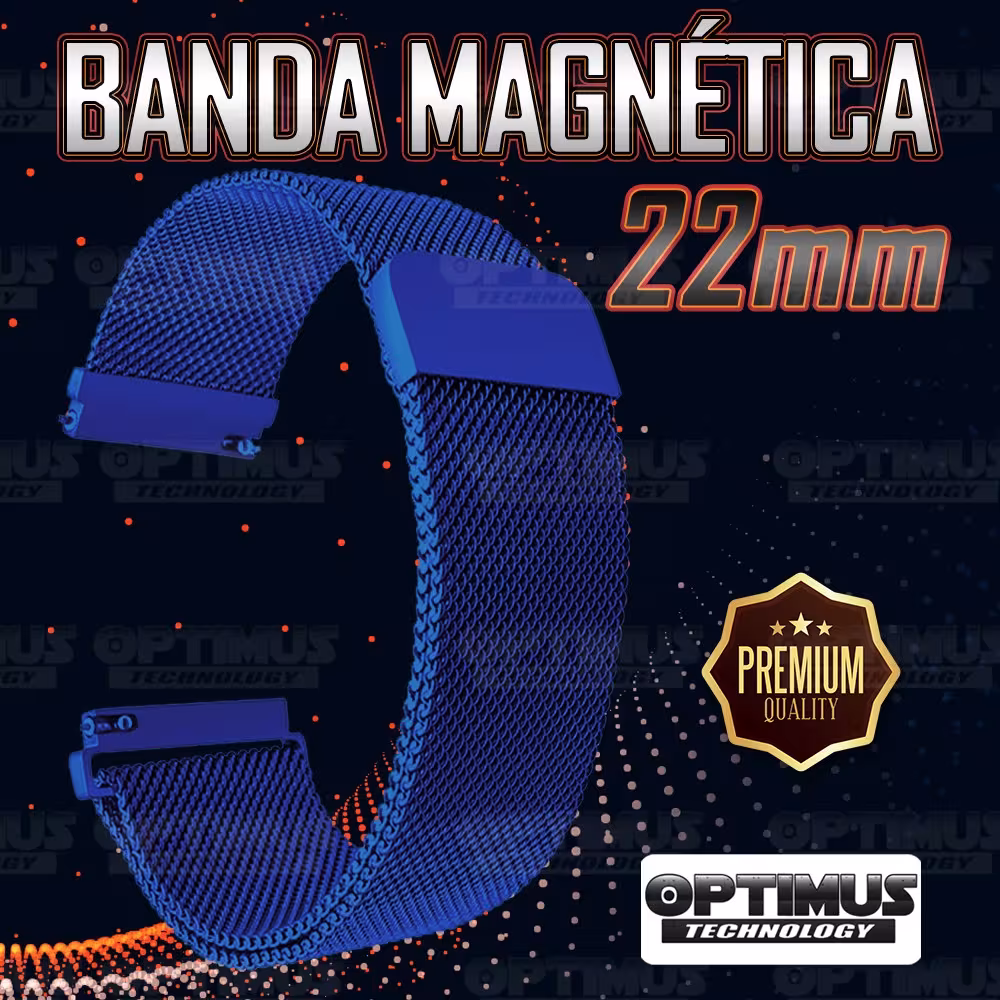 Correa Pulso Banda Metal Magnética 22mm (milímetros) para reloj o Smartwatch Casio Xiaomi fossil Huawei Samsung OPTIMUS TECHNOLO