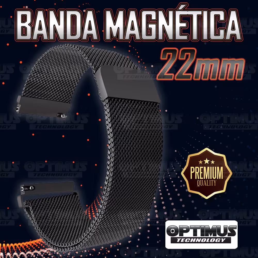Correa Pulso Banda Metal Magnética 22mm (milímetros) para reloj o Smartwatch Casio Xiaomi fossil Huawei Samsung OPTIMUS TECHNOLO