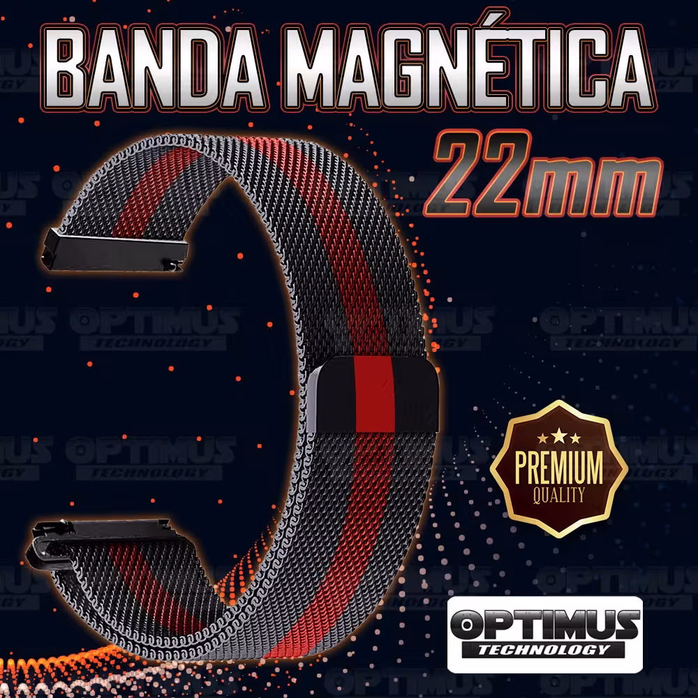 Correa Pulso Banda Metal Magnética 22mm (milímetros) para reloj o Smartwatch Casio Xiaomi fossil Huawei Samsung OPTIMUS TECHNOLO