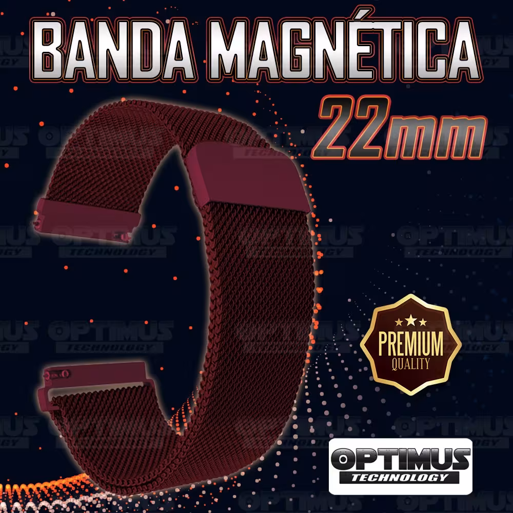 Correa Pulso Banda Metal Magnética 22mm (milímetros) para reloj o Smartwatch Casio Xiaomi fossil Huawei Samsung OPTIMUS TECHNOLO